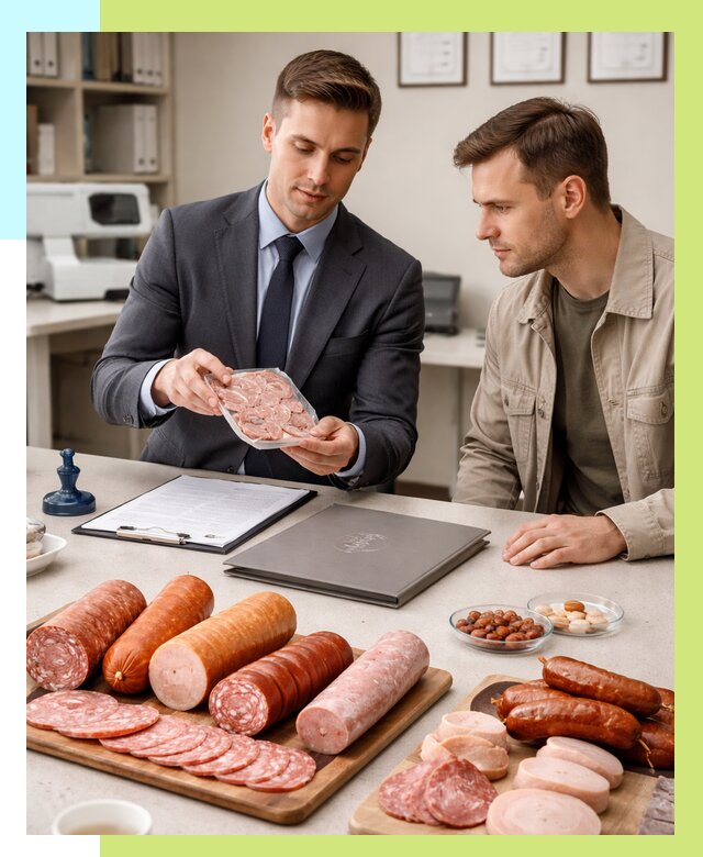 Сертификация колбасных изделий в Красном Сулине от 7655 р. | Алешин-Крл