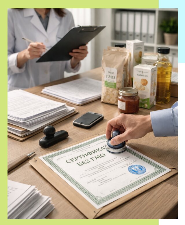Получение сертификата Без ГМО для продукции в Красном Сулине